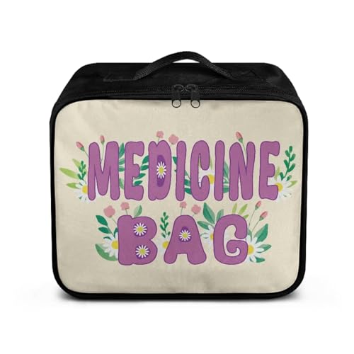 Image of Gomyblomy Daisy Medicine Bag Empty First Aid Kit for Home Car Travel Medical Supplies Storage Bags Organizer Lightweight Emergency Pouch for College School Dorm Office Sport