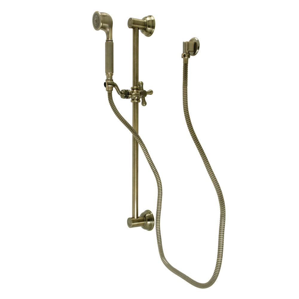 Kingston Brass KAK3323W3 Made to Match Hand Shower Combo with Slide Bar, Antique Brass 24 x 2.63 x 2.75( Pick up in cage ) 