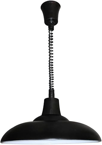 LAKIQ Industrial Extendable Pendant Light Retro Kitchen Island Lights Farmhouse Hanging Ceiling Lighting for Dining Room Living Room Black