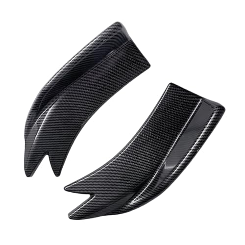 OtpOutopa Universal Rear Diffuser Car Spoiler, Rear Bumper Lip Body Canard Spoilers Black Lip Side Skirt Spoiler Splitter Protector Exterior Decoration Trim Kit Anti-Scratch (10.6inch,Carbon Fiber)