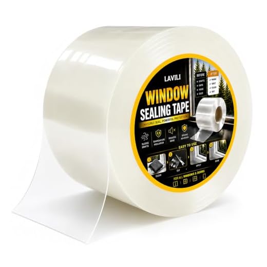 Window Sealing Tape for AC Winter Summer Insulation LAVILI 2" x 90 FT Clear