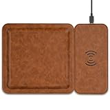 White Elephant Gifts for Men Dad Husband from Daughter Son Wife, PU Leather Wireless Charging Station and Valet Tray, Xmas Present Stocking Stuffers, Boyfriend Christmas Birthday Gifts for Him