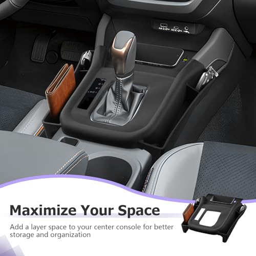 LUWU Center Console Organizer Side Pockets Fit for 2025 Subaru Forester Accessories Gear Shift Cover Organizer Seat Gap Storage Box Wireless Charging Silicone Protective Pad (Not for Base & Wildness) by LUWU - Used condition - Image 3