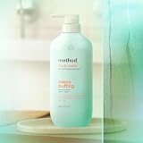 Method Exfoliating Body Wash, Micro Buffing- Lavender, Eucalyptus & Rose Notes, Made Without Parabens, Smooths & Softens Skin with AHA & PHA, 17 fl oz