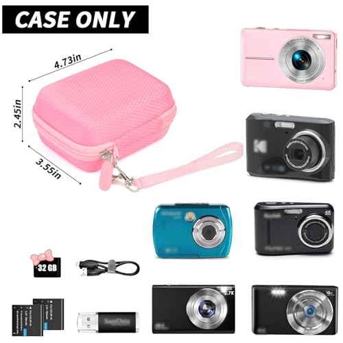 Funda rígida para cámara digital de viaje rosa miniatura 2