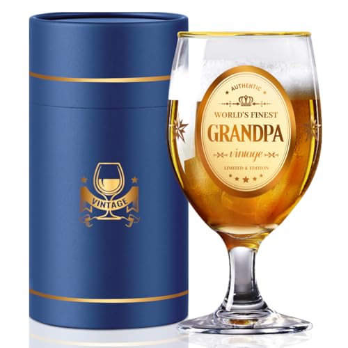 DEARLIVES Verres à bière personnalisés pour lui (grand-père)