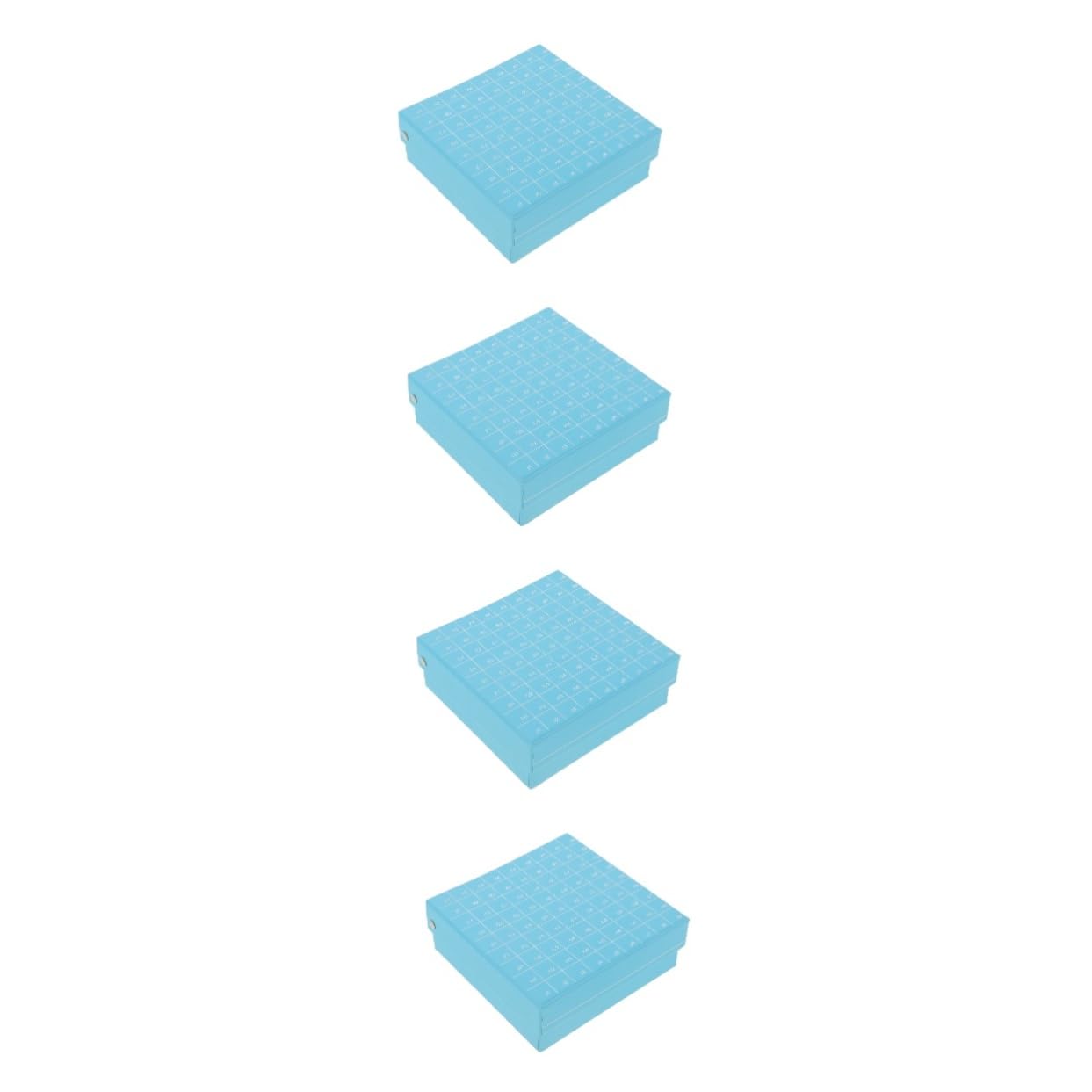 FUNOMOCYA 4pcs Paper Freezer Tube Box Storage Holder Testing Tube Holder Lab Vial Holder Test Tube Organizer Centrifuge Tubes Container Plastic