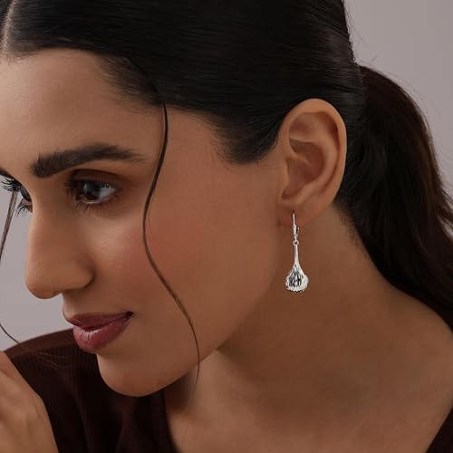 Image of TRUESILVER ACPL 925 Sterling Silver Drop Earrings for Women & Girls | BIS Hallmarked Elegant Dangle Earrings | Stylish Leverback Everyday & Gift Jewelry