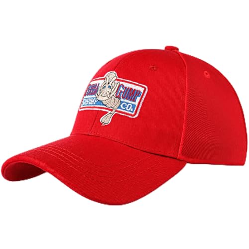 CFPrint Bubba Gump Shrimp Hat, Adjustable Forrest Embroidered Gump Baseball Cap, Halloween Cosplay Costume Hat for Men Women, with Label Sticks