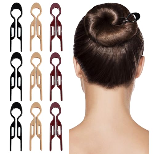 9 Pcs French Hair Pins for Women,Colorful French Twist Hairpin,Strong Durable Hair Bun Pins For Women and Girls Fine, Thick & Long Hair, Hair Styling Accessories(3 Colors)