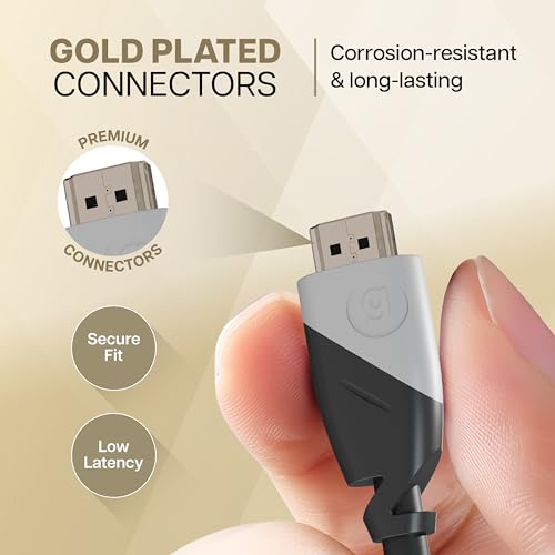 Image of GEONIX 1.5 Meter Hi-Speed 4K@60Hz HDMI to HDMI Cable, Compatible with Smart HDTV, Laptop, Monitor, Projector, Gaming Console, supports upto 32 Audio Channels (Black)