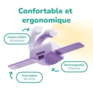 lizia - Liseuse/Lampe de Lecture - Violet - Made in France - Lumière Discrète - Invention Médaillée au Concours Lépine