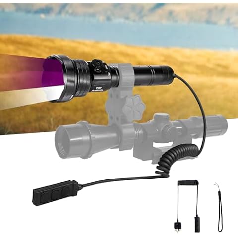 Brinyte T28 IR Illuminator Flashlight for Night Vision Hunting with IR850 IR940 White, Focus Adjustable Infrared Predator Light with Stepless Dimmer Switch, for Hogs Coon Coyote Varmint Hunting Cover