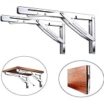2X Heavy Duty 316 Stainless Steel Shelf-Bracket Bench Table Folding Shelf or Bracket, Max. Load 550lbs (Long Release arm… - Image 2