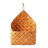 Ochine Wall Hanging Storage Belly Basket for Flowers & Essentials, Decorative Boho Mounted Organizer for Pantry, Closet, Bathroom, and Door