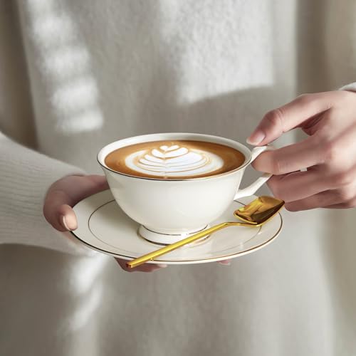 IQCWOOD Gold Coffee Spoons with Cup Hook