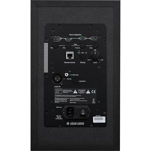 Image of Adam Audio A7V Studio Monitor (Pair) with On-Stage Stands SMS6000-P Studio Monitor Stands, Large Isolation Pads, Balanced Interconnect Cables, and XLR Cables