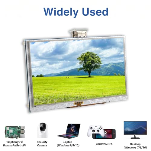 Image of 5 Inch HDMI Resistive Touch Screen TFT LCD Display, HD 800x480 LCD Display with HD Adapter, Touch Pen, Compatible with Raspberry Pi 5 /4 /3 /2B /Zero, Banana Pi, Jetson Nano, Windows 11 /10 /8 /7