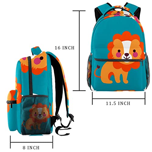 Mochilas ligeras de león lindo para camping y excursiones 2