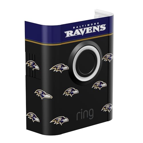 Image of All-New Limited Edition, Official NFL Faceplate for Ring Doorbells - Video Doorbell 3, Video Doorbell 3 Plus, Video Doorbell 4, Battery Doorbell Plus, and Battery Doorbell Pro | Baltimore Ravens