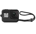 Yantralay Protective Silicone Sleeve Case for Hero 8 Black - Secure Fit, Dustproof & Scratch Protection, Easy Handling with Lanyard - Black gallery image