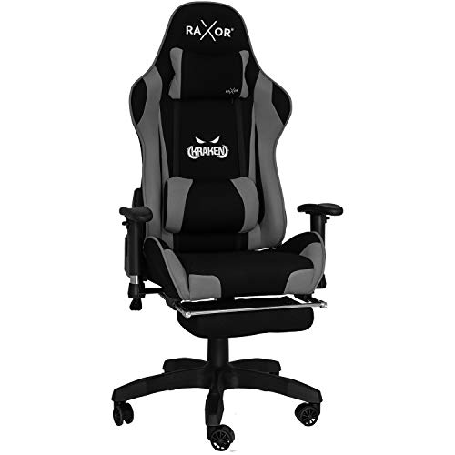 Preisvergleich Produktbild RAXOR Racing Hochwertiger Bürostuhl Gaming Stuhl,Ergonomischer höhenverstellbar Schreibtischstuhl Chefsessel Computerstuhl Drehstuhl mit einstellbaren Armlehnen, PU Sportsitz Racing Chair(anthrazit)