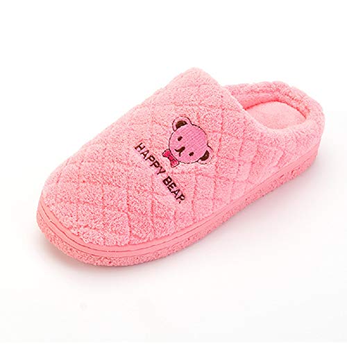 GPFDM Zapatilla De Invierno Zapatillas De Casa para Mujer Oso Encantador Zapatillas De Casa Zapatilla De Interior Informal Zapatillas De Algodón Antideslizantes Moda,3,40~41