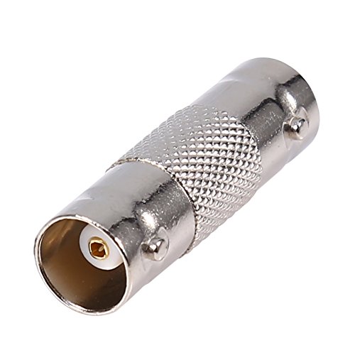LIYJTK Paquete de 10 BNC Hembra a BNC Hembra Adaptador de cámara de Seguridad CCTV Acoplador Jack Conector de conversión Recto Adaptador BNC para cámara de Seguridad CCTV
