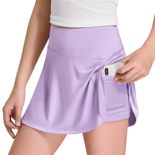 Image of FitsT4 Sports Girl's Golf Skirt Adjustable Waist Active Tennis Skort UPF50+