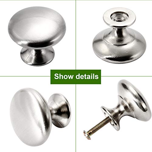 Pozean 30 Pack Cabinet Knobs, Brushed Nickel Cabinet Knobs Silver With Screws For Dresser Drawer Cabinet Cupboard, Perfect Kitchen Cabinet Hardware For Your Home, Kitchen, Bathroom, Bedroom #TOP2