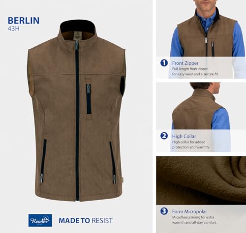 Image of REIMER | Men Softshell Vest Waterproof Windproof Thermal Neoprene Sleeveless Elegant Breathable Fit Zipper Pockets