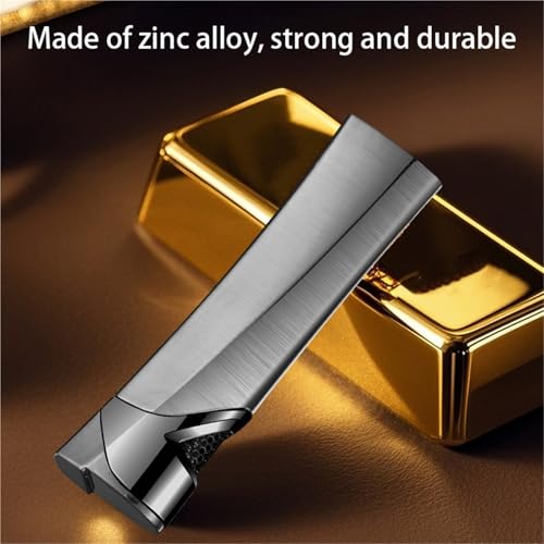 Encendedor de butano recargable de metal, mechero portátil antiviento para exterior 5