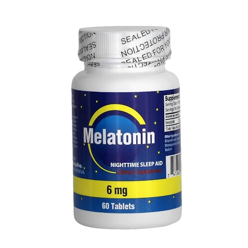 Melatonin 6mg Fast Acting – Natural Sleep Support Supplement –