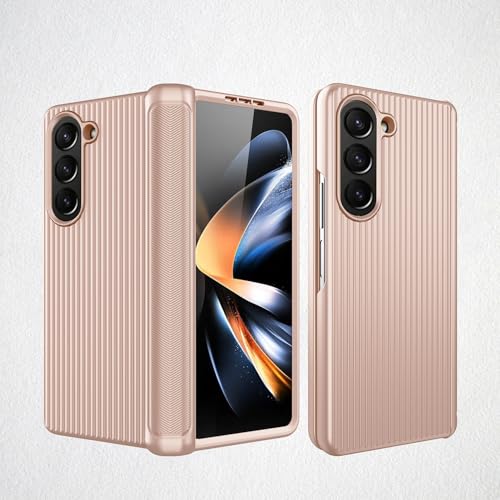 Samsung Galaxy Z Fold 5 �ϏՌ��P�[�X�A[�����X�N���[���ی�ƃq���W�ی�] Samsung Galaxy Z Fold 5 �p�t���{�f�B�ی�J�o�[(Golden)