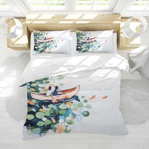 Housse de couette avec nénuphars pour une chambre style nature - 2