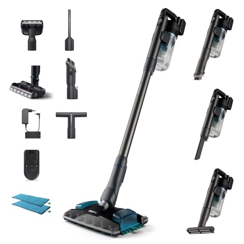 Philips Aspirapolvere Cordless Serie 8000 Pet, Aspirazione Superiore, 80 Minuti
