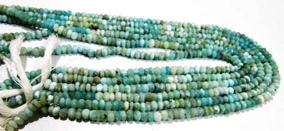 Perles de Larimar authentiques pour confectionner un collier fin en pierres naturelles