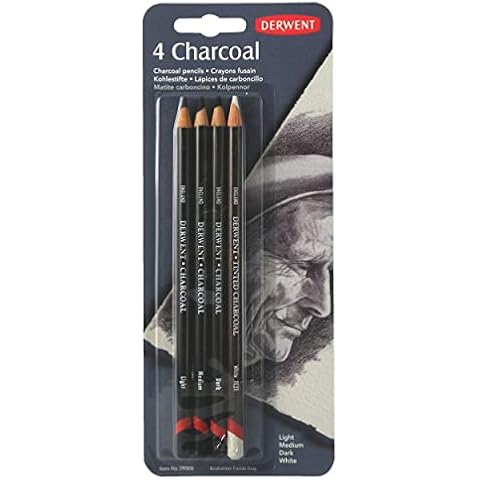 Lápices Derwent de Carboncillo para Dibujar, Set de 4 Cover