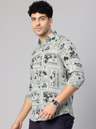 Image of Majestic Man Men's Stylish Unique Print Casual Shirt - Pure Cotton| Full Sleeve | Trendy & Comfortable