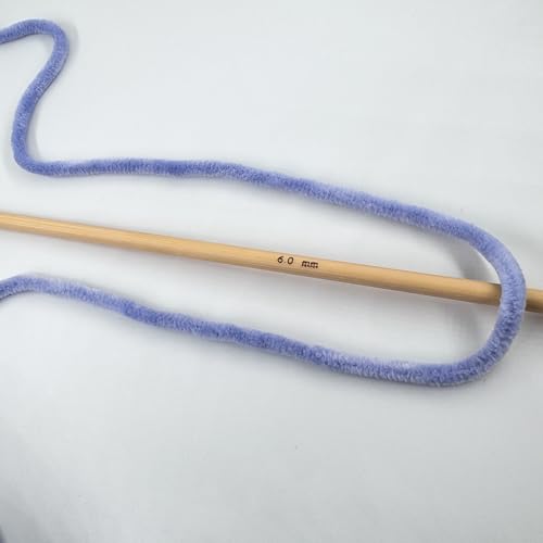 Image of Cuddly Velvet Chenille Yarn, Super Soft Fluffy Bulky for Knitting Crocheting Crafting Blanket Amigurumi, Durable for Shedding, 100 Gram (3.53 Ounces) 109 Yards (100 Meters) (Lavender)