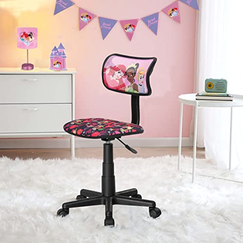 Image of Disney Princess Adjustable Swivel Mesh Rolling Desk Chair, for Kids, Teens and Adults