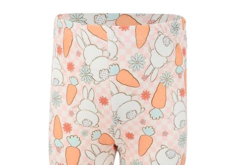 Image of Unique Baby 2 Piece Girls Double Bell Bottom Leggings Outfit with Short Sleeved Shirt Kid and Toddler Clothes Set