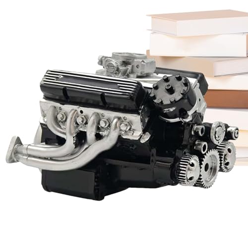 Moteur V8 en résine réaliste de 15x11cm, kit de construction de bloc éducatif STEM pour enfants
