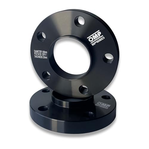 OMP Speed Set Van 2 Spoorverbreders (Espaciadores) Dikte: 5mm PCD: 4x100 CB: 56.1 OD: 139 Bout x8 M12x1.5 Conisch Tapeind x8 M12x1.5 Zwart Aluminium - OMPS08060501