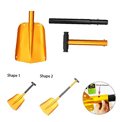 Nicetruc Schnee Spaten Einstellbare Aluminium-Legierung Schnee Spaten Set beweglichen Auto-Schnee-Schaufel für Outdoor Camping Garten – Bild 6