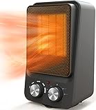 Small Space Heater Electric Ceramic Heater, Energy Efficient Mini Indoor Portable Heater with Tip-Ov