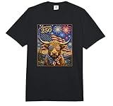 Ox Cow Art on America 250 Anniversay 4th of July USA Flag Comfort Colors Adult Heavyweight T-Shirt