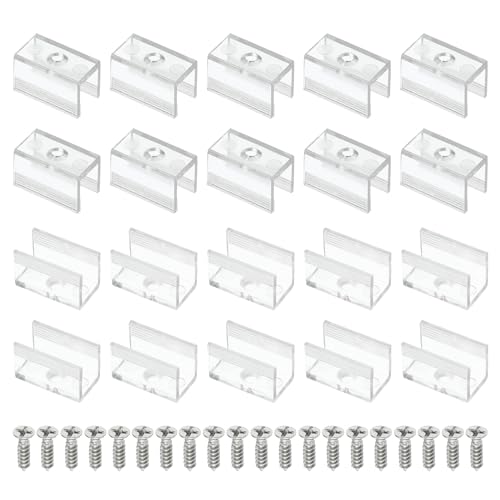 PATIKIL Rope Light Mounting Brackets, 100pcs Neon Light Fixing Clip Clamp Support Holder for 8mm Width Neon LED Strip Lighting