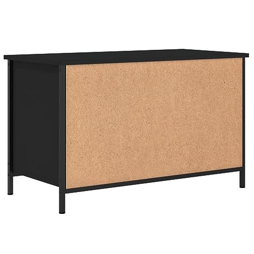 Vidaxl Mobile Porta Tv Nero 80X40X50 Cm In Legno Multistrato - 8