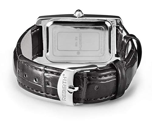 Image of Quartz Watch for Women, Lady Stylish Square Dress Watch with Leather Strap and Sapphire Crown